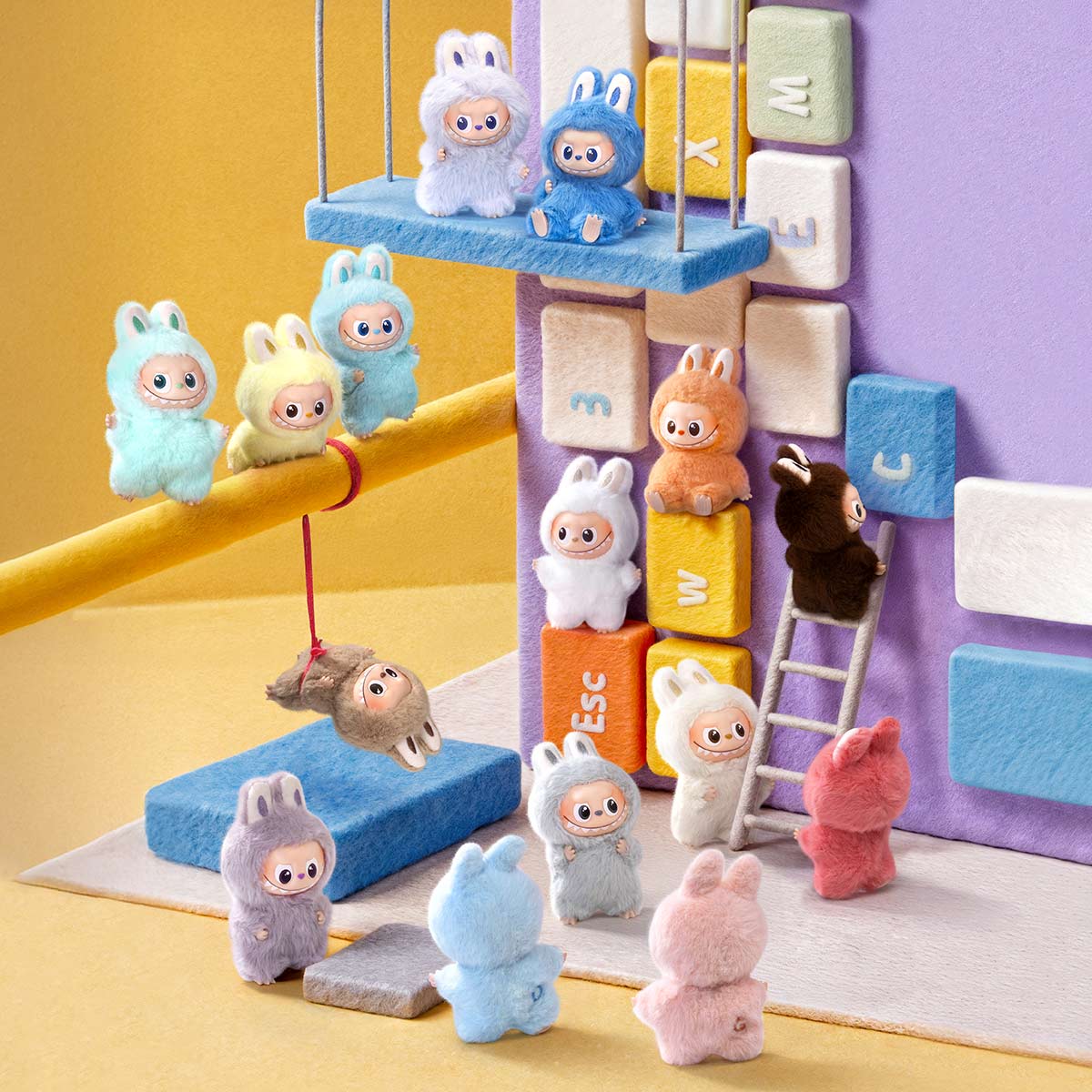 POPMART Labubu PIN FOR LOVE SERIES - Vinyl Plush Pendant blind box (A-M)